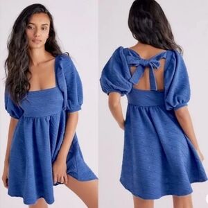 Free People Blue Mini Dress